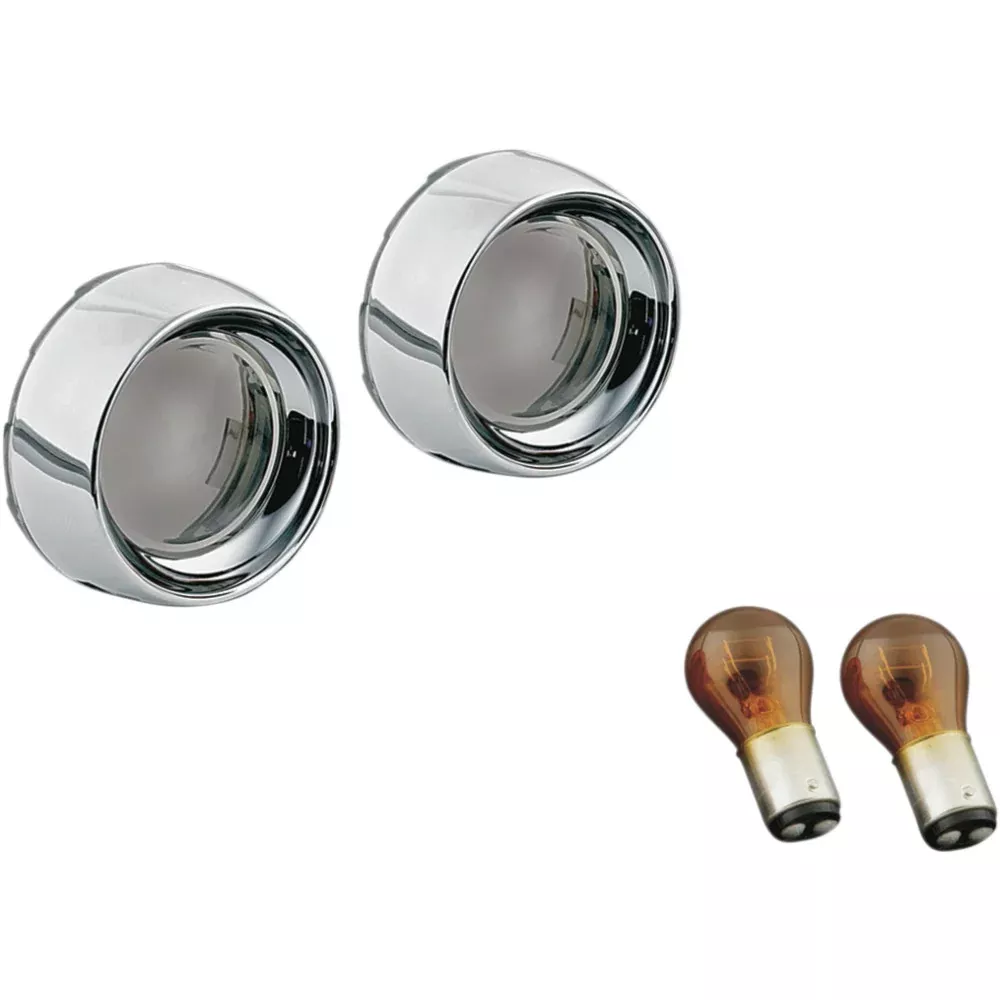 02-09 for Honda VTX1300C KURYAKYN Deep Dish Bezels with Lens Amber Bulbs 2270