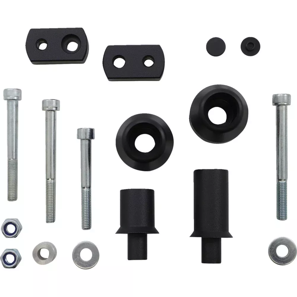 03-'04 for Kawasaki ZX600 Ninja ZX-6RR VORTEX Frame Sliders V3 2.0 Blk Kaw