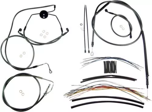 09-13 for Harley Road King EFI FLHR MAGNUM Control Cable Kit Black Pearl 487311