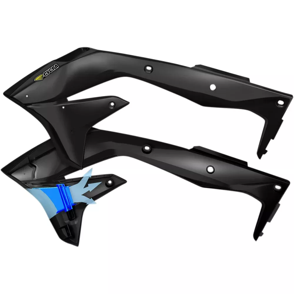 16-18 for Kawasaki KX 450 F CYCRA PowerFlow Shrouds Black KX450F 1CYC-1867-12