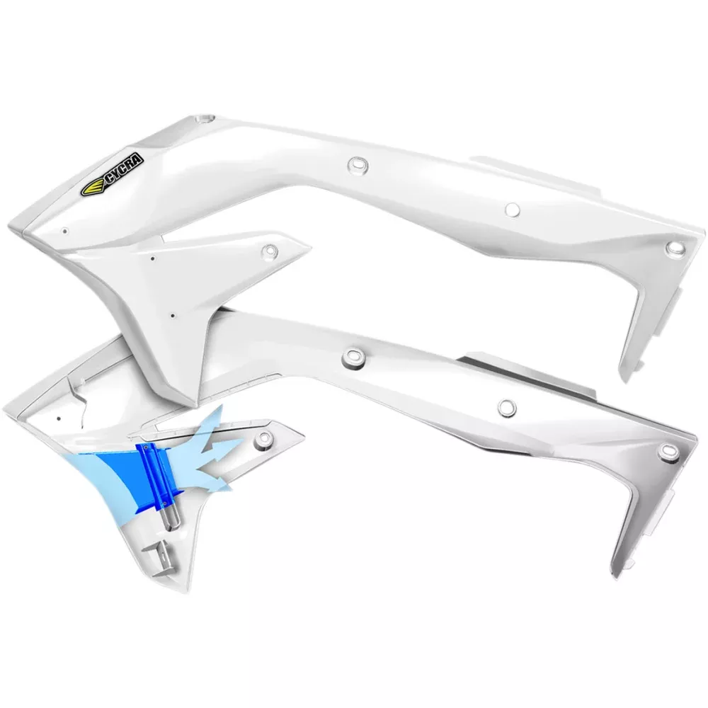 16-18 for Kawasaki KX 450 F CYCRA PowerFlow Shrouds White KX450F 1CYC-1867-42