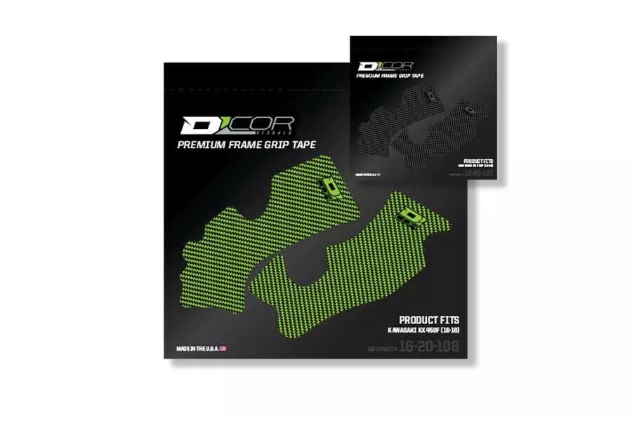 16-'18 for Kawasaki KX450F D-COR Frame Grip Guard Decal Green /Black
