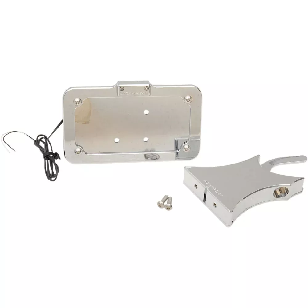 2010-2014 for Honda VT1300CX Fury ACCUTRONIX Side Mount License Plate Chrome