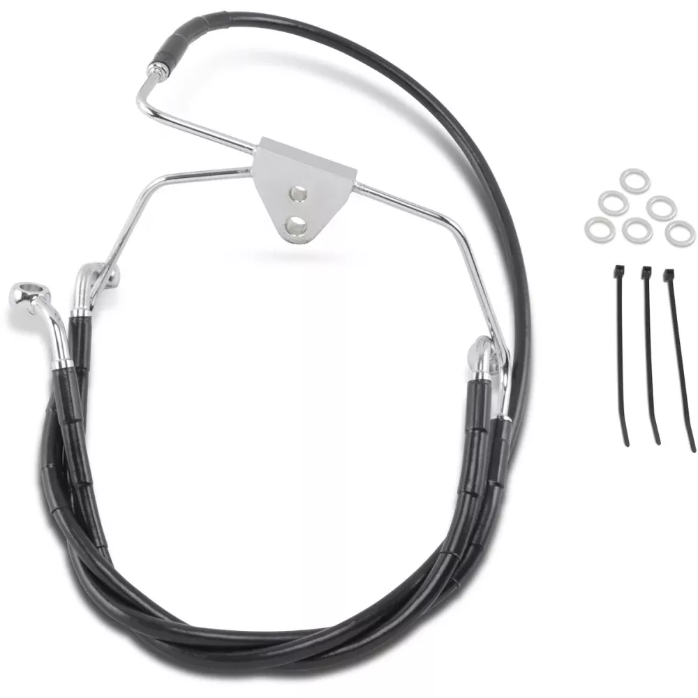 99-07 for Harley FLHT /FLHX DS Extended Front Brake Line Kit +4 Lower /Upper