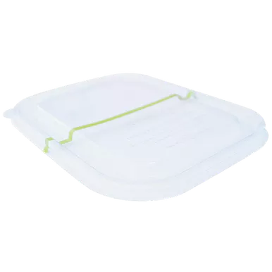 Lid - 10x7.5" Fiber Containers, Clear PLA, Stripe