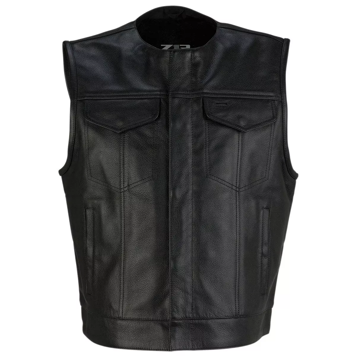 Z1R Men's Ganja Leather Riding Vest